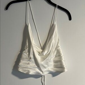 Zara Ivory Satin Blouse